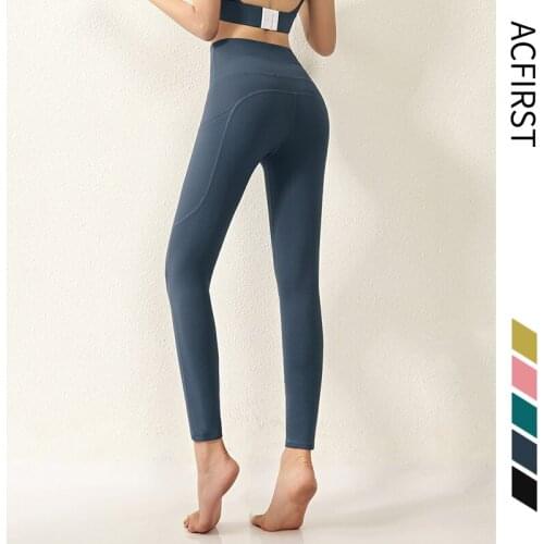 AcFirst Blue Yellow Pink Women Yoga Pants High Waist Seamless Leggings Push Up Leggins Sport Fitness Running Seamless Gym Girl