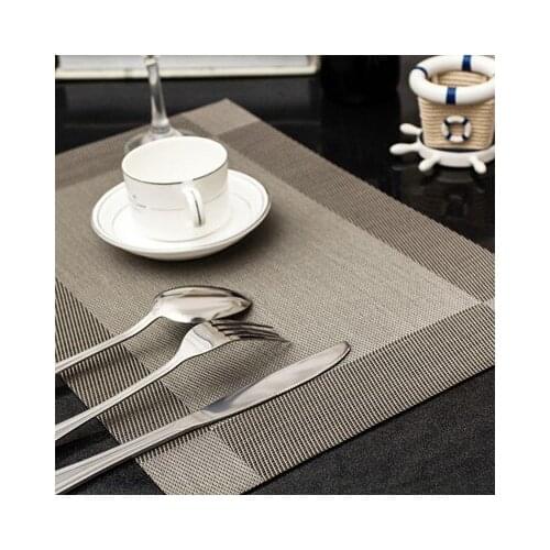 Color PVC placemats insulation pad 2 squares mat 45*30cm free shipping