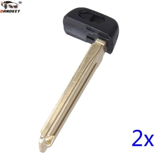DANDKEY 2x Key keyless Entry Key Blade For Toyota Spare Smart Key Toyota Spare Corolla Camry Prius Entry Uncut Blade