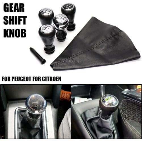 For CITROEN C1 C3 C4 PEUGEOT 106 107 205 206 207 306 307 308 309 405 406 407 508 605 607 806 807 5 Speed Gear Shift Knob Stick