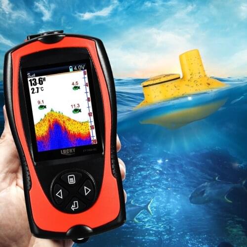 FF1108-1CW Wireless High Definition Color Fish Finder Depth Echo Sounder Fishing Tackle Alarm Fish Finder Sonar Sensor