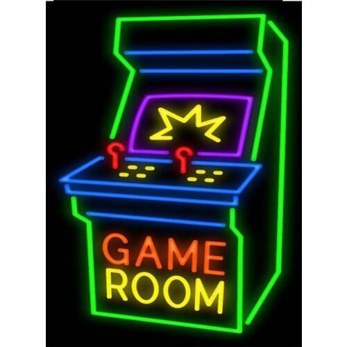 Game Room Arcade Cabinet Custom Handmade Real Glass Tube Store Shop Center Company Decoration Display Neon Sign 24"X31"