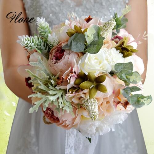 Flone Artificial fake flowers wedding bride holding flowers wedding Valentine day gift Halloween Christmas decoration gifts