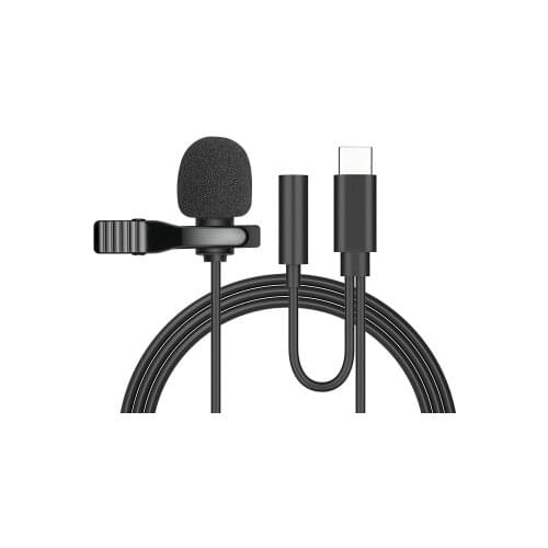 Mini Portable Type C Lavalier Lapel Microphone For Samsung Huawei Xiaomi Lavalier Clip-on Recording Microfono Type-C Microfone