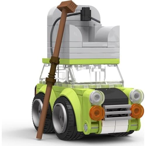 Mr. Beanss Mini Green Car Roof With Sofa Classic Sports Speed Chumps Beans TV collection Building Block Model Toy Boy gift