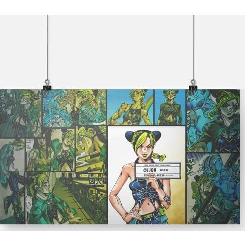 Jolyne Cujoh Stone Ocean JoJos Bizarre Poster Framed Wooden Frame Canvas Painting Wall Art Decor Study Home Decoration Prints