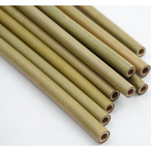 WOWSHINE Wholesale Free Shipping 100pcs Bamboo Straws Reusable Safe Green Eco-friendly