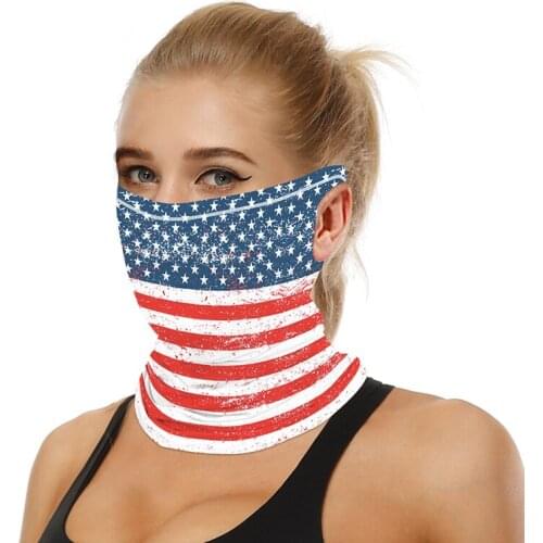 Camping Hiking Scarves Men Women Cycling Sports American flag Bandana Outdoor Headscarves Riding Headwear Neck Tube Magic Scarf
