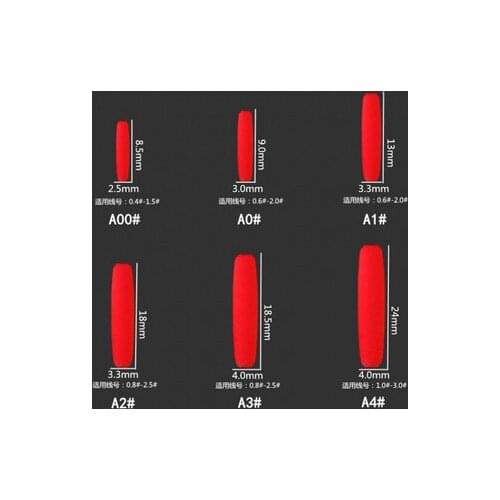 High quality 60 Packs Fishing Float Seven-star Beans 00#-4# Cylinder Night Fishing Float Fishing Tackle Accessories A380