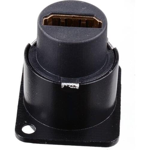 HDMI D-type Socket Network Plug Chassis Panel Mount Audio Connector Metal HD Aviation Cable