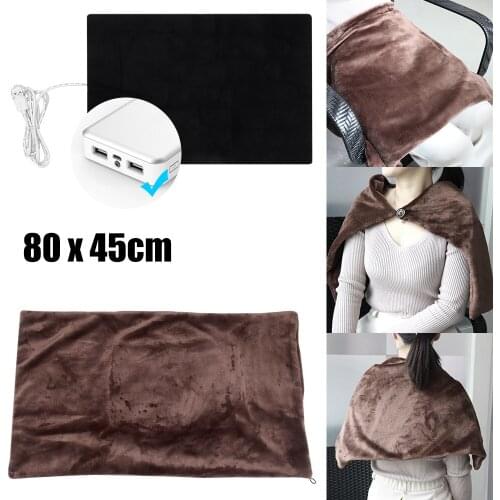 USB Heating Shawl 5V 4W Rated Low-power Electric Blanket Quickly Heats Up And Winter Heating Practical Household Products
