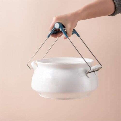 Nordic Home Foldable Hot Bowl Clip Pot Bowl Clip Stainless Steel Anti-scalding Clip Hand Steamer Pliers Tool Kitchen Tool