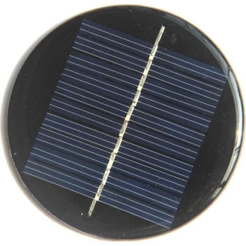 BUHESHUI Round Diameter 60MM 0.28W 5V Solar Panel Cell DIY Solar Charger For 3.7V Battery Epoxy Polycrystalline 500pcs