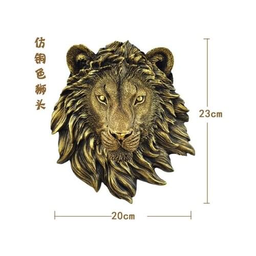 OLD ANTIQUE ARTS & CRAFTS SHEEP DECORATION ANIMAL HEAD DECORATIVE PENDANT WALL LION WOLF BEAR AND TIGER LEOPARD WALL ORNAMENT