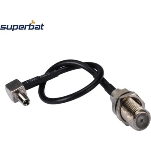 Superbat F Female Jack to TS9 Pigtail RF Coaxial cable for Novatel Wireless Merlin C777/Huawei E398 RG174 15cm