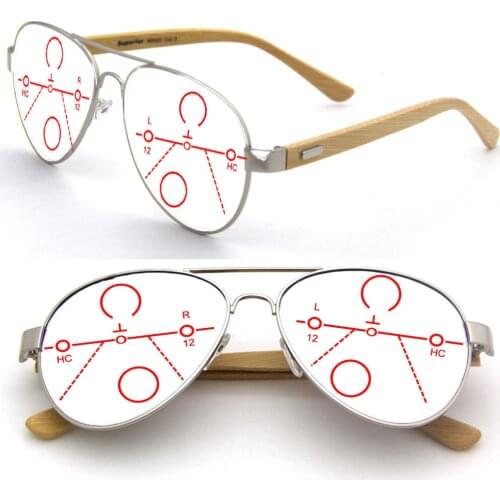 Pure Natural Bamboo Wood Comfortable Progressive Multifocal Reading Glasses +0.75 +1 +1.25 +1.5 +1.75 +2 +2.25 +2.5 +2.75 To +4