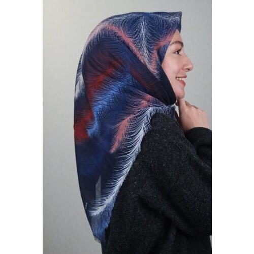 VERTU PATTERNED LINEN FLAMLI SCARF-DESEN-32-RENK-06