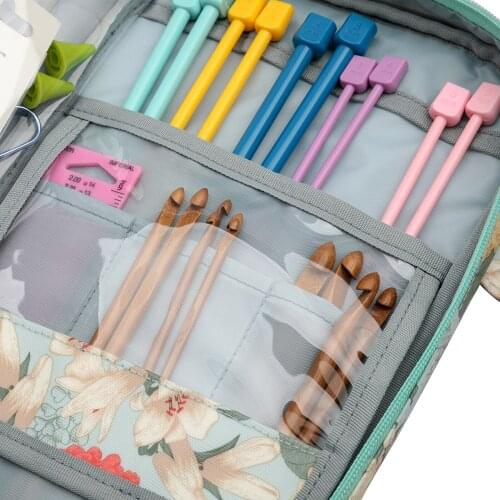 Crochet Hook Case Empty Zipper Bag Organizer Storage for Knitting Supplies