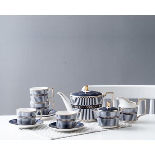 High Quality Bone Porcelain Coffee Cups Ceramic Black Tea Cups On-glazed Advanced Tea Cups And Saucers Sets Luxury Gifts