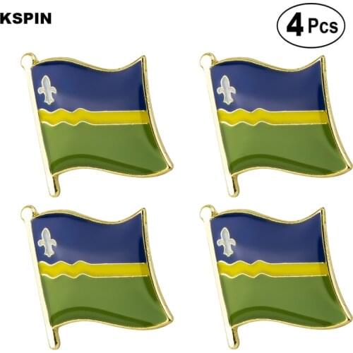 Flevoland Brooches Lapel Pin Flag badge Brooch Pins Badges 4pcs