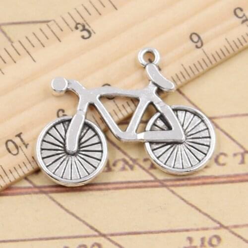 10pcs Charms Bike Bicycle 25x34mm Tibetan Silver Color Pendants Antique Jewelry Making DIY Handmade Craft