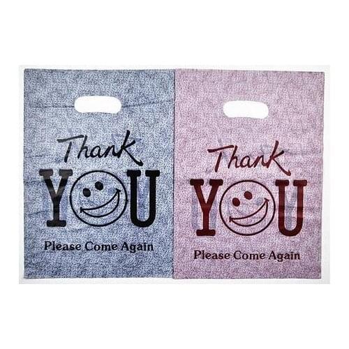 100pcs 30*40cm plastic bags with handle,THANK YOU gift bags with handles,plastic shopping bag