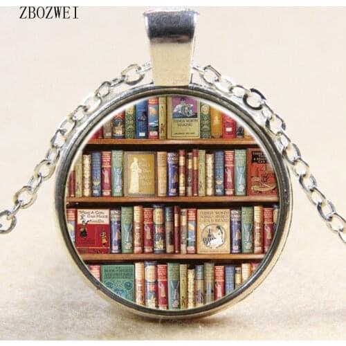 2018/Fashion Hot Book Literature Glass Necklace, Clothing Accessories Necklace Pendant Jewelry
