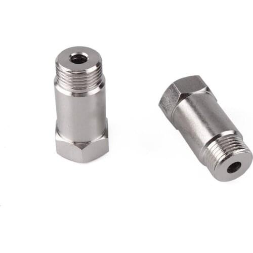 2pcs O2 Oxygen Sensor Fitting Bung Stainless Steel M18 X 1.5 Straight Threaded Weld Bung Plug