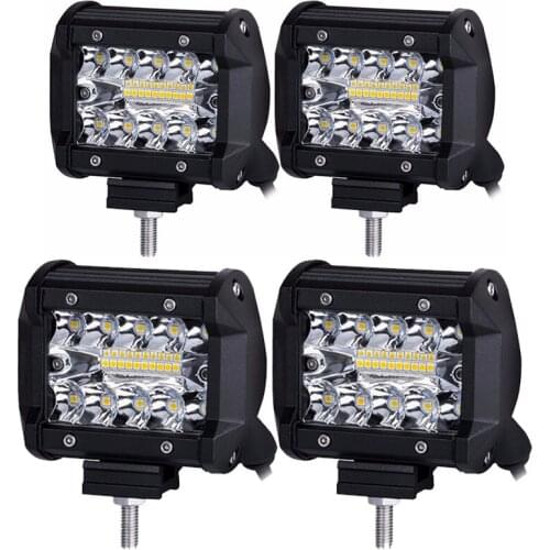 4" 60W Spot Beam LED Work Light Bar For Offroad 4WD LED Fog Lamp Truck Motorcycle Van Tractor Lamp RZR 12V 24V 4x4