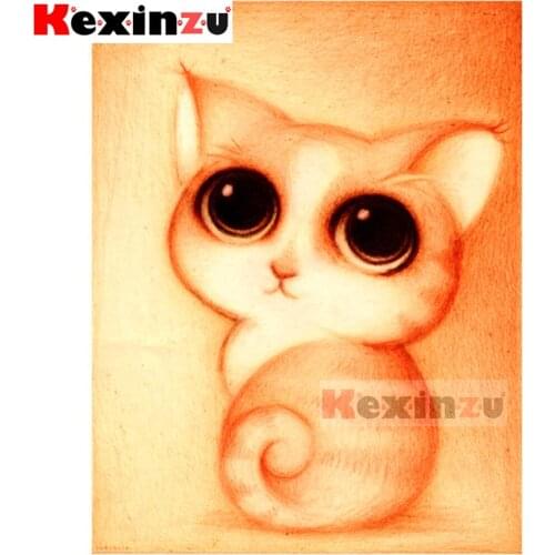 5d diamond painting full Square/Round diamond embroidery-Cute big eyes animal-rhinestone DIY mosaic Cross Stitch 3D Home Decor Y