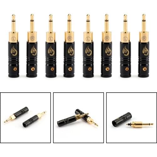 Areyourshop 4 Pairs 2.5mm Gold Plating Alloy 2 Pole Audio Plug For HD700 2.5 he400i Headset