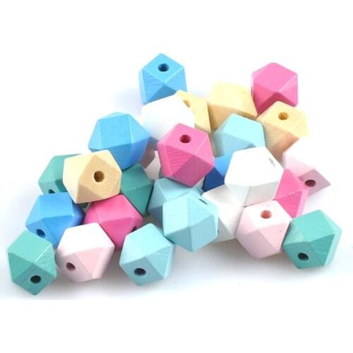 12/15/20mm 15/10/5pcs Mixed Crown Wooden Cube unfinished geometric Beads For Jewelry making MT2041X