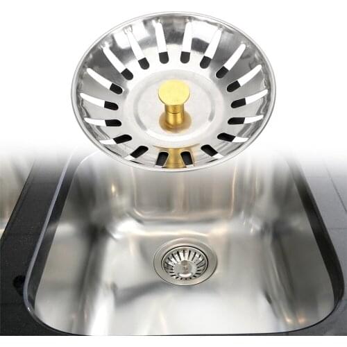 1PC Stainless Steel Kitchen Sink Strainer Stopper Waste Catcher Drain Waste Plug Kitchen Accessories Bathroom Hair Catcher