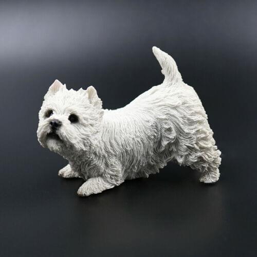 JJM Play West Highland White Terrier Dog Pet Figure Collector Animal Toys PVC Model Educational for Children Adults Kids Gift