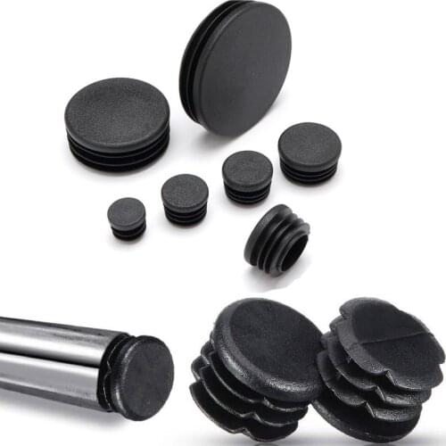 Round Plastic Furniture Leg Plug Blanking End Insert Cap Furniture Foot Tubing End Cap Equipment Pipe Tube Cover Floor Protector