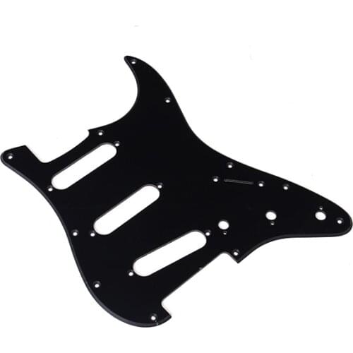 MagiDeal Pickguard 11 Hole 3 Single-coil 1 Ply Black For Fender Strat Guitar Parts & Accessories