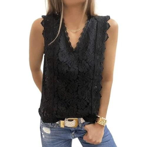 Lace V-neck Vest Tops for Women Fashion Clothing Tank Top Women Casual Crop Top T Shirt Sleeveless Shirts Sexy Streetwear Summer