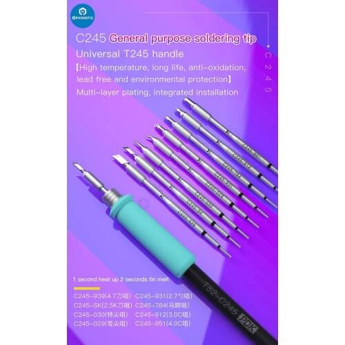 OEM JBC C245 Tips Three Shape Soldering Tips For JBC Soldering Station T245 Jabe UD1200 Knife Bent Conical Handle Iron Tips