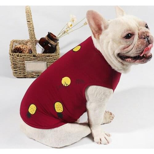 Non-allergic Durable Pet Dog Vest Outfit Comfortable Pet Costume Cartoon Pineapple Pattern Pet Accessories