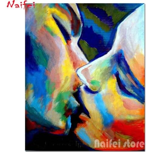 New Diamond Embroidery Couple Kiss Colorful Face Diamond Painting Full Square/round Rhinestones Picture Diamond Mosaic Beadwork