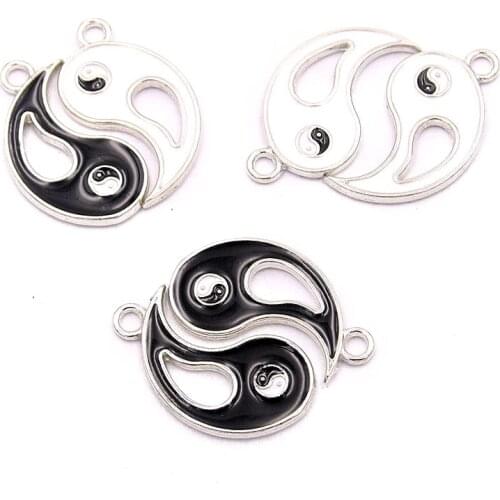 10Pcs 16*27mm Alloy Metal Drop Oil Hollow Out Gossip Charms Pendant For DIY Bracelet Necklace Jewelry Handwork Making