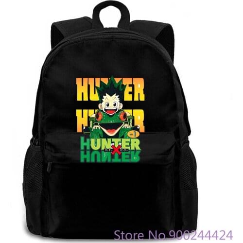 Hunter X Hunter Number One Anime ga Art () White Printed women men backpack laptop travel school adult student