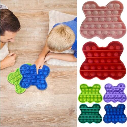 Silicone Animals Push Bubble Fidget Sensory for Stress Relief Hand Squeeze Toy Kids Parent-child Interaction Toys