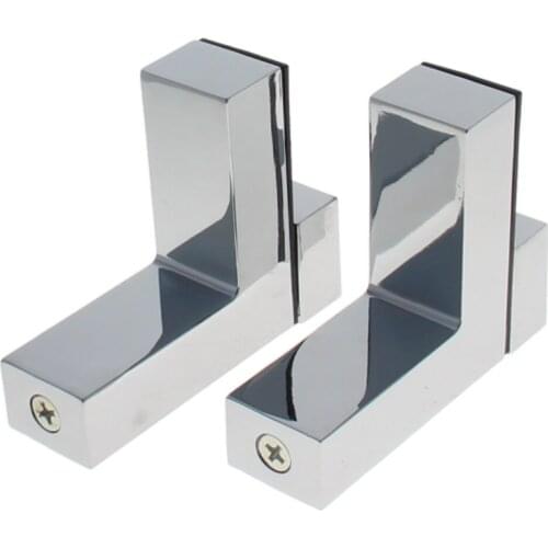 MroMax Glass F Clips Zinc Alloy Bright/Brushed 65*23*82mm/77*28*99mm Small F Clip/Large F Clip Clamping Range 3-28mm 2/4/6pcs