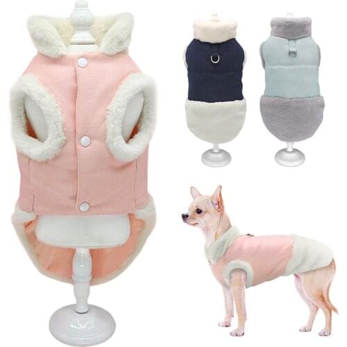 Warm Dog Clothes French Bulldog Clothing Soft Pet Jacket Fleece Cat Puppy Coat Outfit for Small Medium Chihuahua Yorkshire
