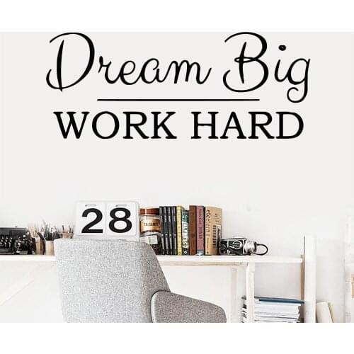 NEW Dream Big Work Hard Home Decoration Accessories For Kids Rooms Vinyl Art Decal
