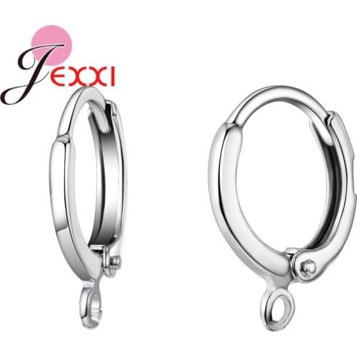 High Quality DIY Jewelry Findings for Earrings 50PCS/lot Fashion 925 Sterling Silver Jewelry Accessories Women Stylish