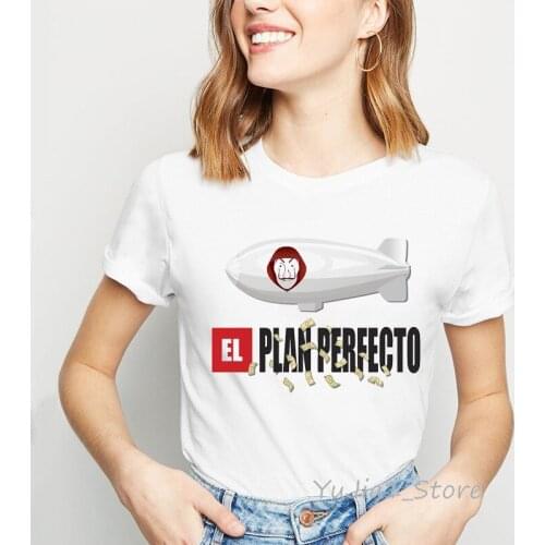 Ropa mujer 2019 funny t shirts women La Casa De Papel tshirt camiseta mujer Money Heist tee shirt femme summer tops t-shirt