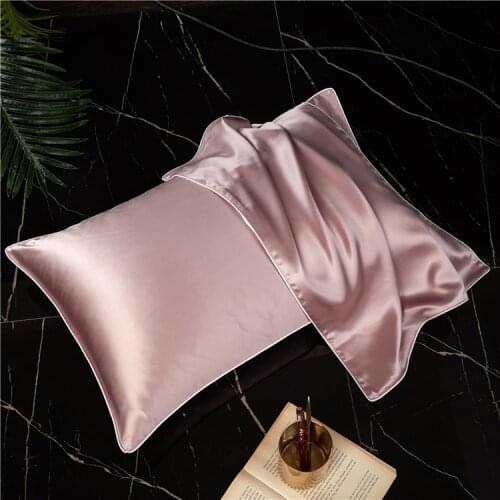 100% Pure Silk Pillowcase Comfortable Satin Pillowcase Natural Real Mulberry Silk Pillow Cover Pure Color Silk Pillowcase