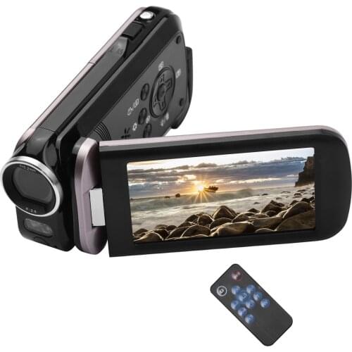2.7K Ultra HD Mini Digital Video Camera DV Camcorder 48MP 3 Inch Rotatable LCD Touchscreen 18X Zoom Built-in LED Fill-in Light